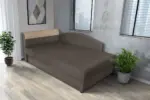 Maja ágyneműtartós saroktámlás heverő mély földszürke