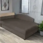 Maja ágyneműtartós saroktámlás heverő mély földszürke