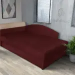 Maja ágyneműtartós saroktámlás heverő ódon borvörös