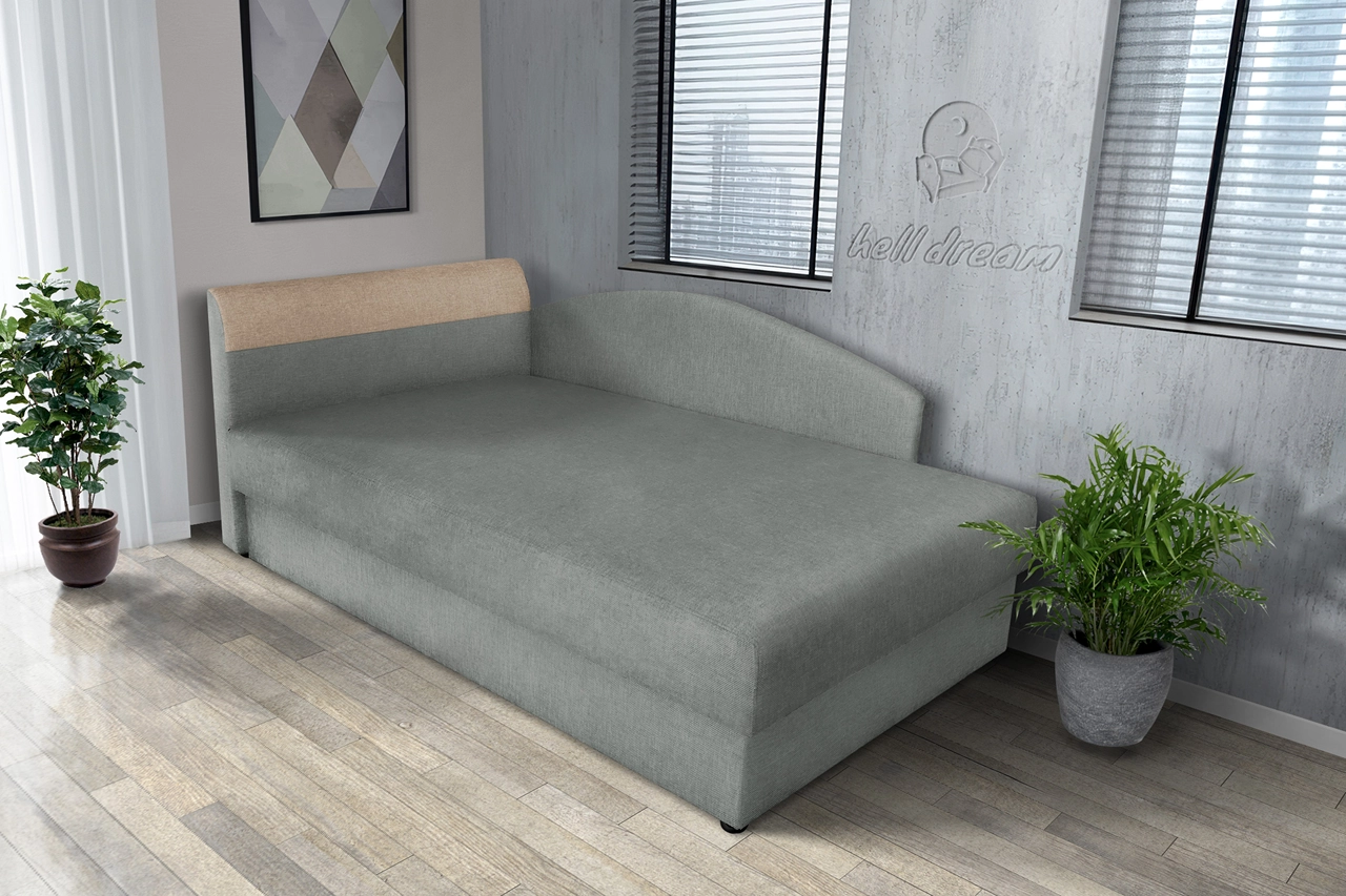 Maja ágyneműtartós saroktámlás heverő óezüst