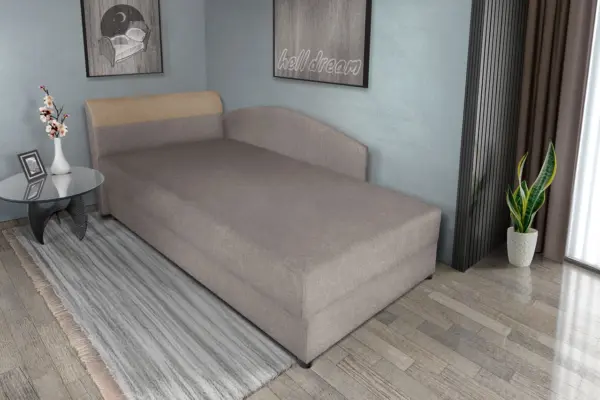 Maja ágyneműtartós saroktámlás heverő szamárszürke egyszemélyes ágy vonzó 2 változatban - image 2