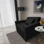 Mama ágyneműtartós fotelágy fekete színben