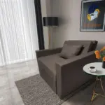 Mama ágyneműtartós fotelágy mély földszürke színben