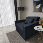 Mama ágyneműtartós fotelágy ónix színben