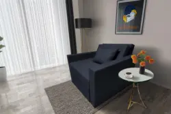 Mama ágyneműtartós fotelágy ónix színben