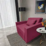 Mama ágyneműtartós fotelágy szeder színben