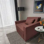 Mama ágyneműtartós fotelágy toszkán vörös színben