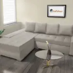 Wixy Gold L alakú sarokkanapé ezüst serlegszürke