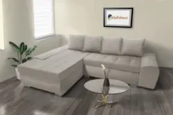 Wixy Gold L alakú sarokkanapé ezüst serlegszürke