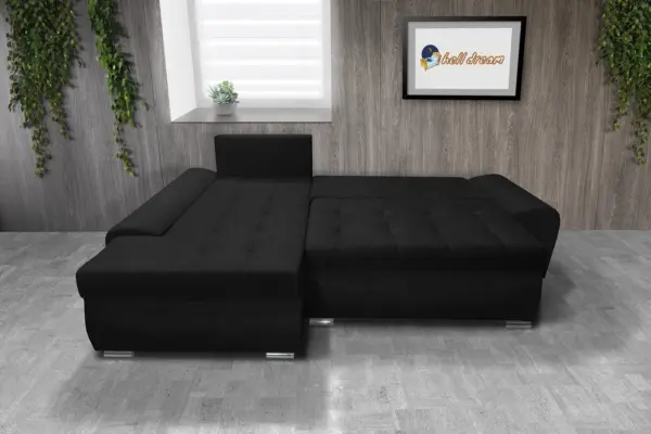 Wixy gold l alakú sarokkanapé fekete hatékony 2 méretben - image 3