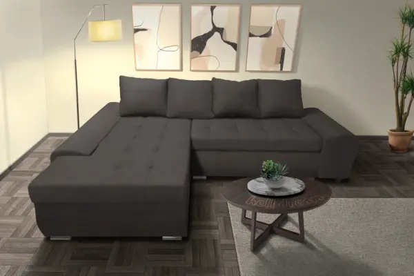 Wixy gold l alakú sarokkanapé kvarcszürke hatékony 2 méretben - image 2