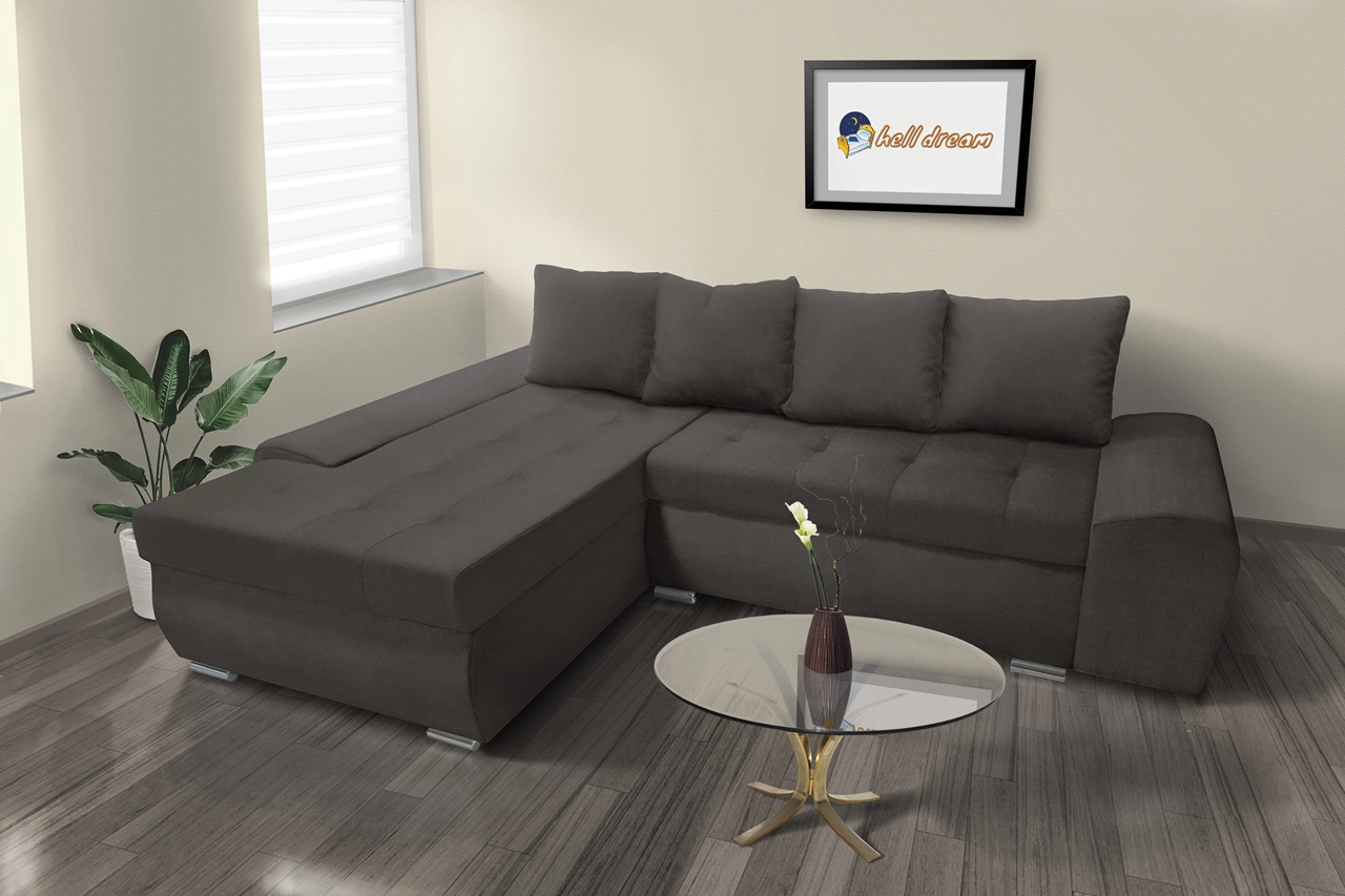 Wixy Gold L alakú sarokkanapé kvarcszürke