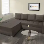 Wixy Gold L alakú sarokkanapé mély földszürke