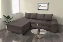 Wixy Gold L alakú sarokkanapé mély földszürke