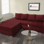 Wixy Gold L alakú sarokkanapé ódon borvörös