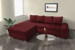 Wixy Gold L alakú sarokkanapé ódon borvörös