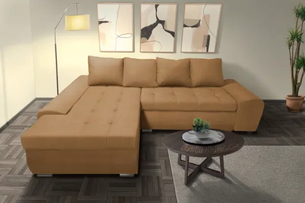 Wixy gold l alakú sarokkanapé okker hatékony 2 méretben - image 2