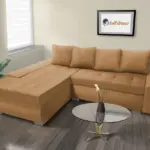 Wixy Gold L alakú sarokkanapé okker