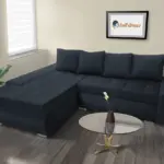 Wixy Gold L alakú sarokkanapé ónix