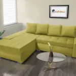 Wixy Gold L alakú sarokkanapé őszi levélzöld