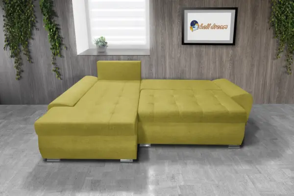 Wixy gold l alakú sarokkanapé őszi levélzöld