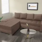 Wixy Gold L alakú sarokkanapé pasztell taupe