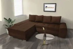 Wixy Gold L alakú sarokkanapé sötét mahagóni