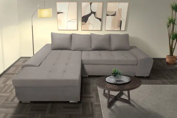 Wixy gold l alakú sarokkanapé szamárszürke hatékony 2 méretben - image 2