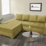 Wixy Gold L alakú sarokkanapé száraz olíva