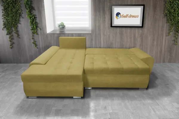 Wixy gold l alakú sarokkanapé száraz olíva hatékony 2 méretben - image 3