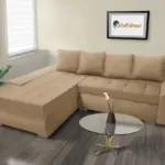 Wixy Gold L alakú sarokkanapé világos fahéj