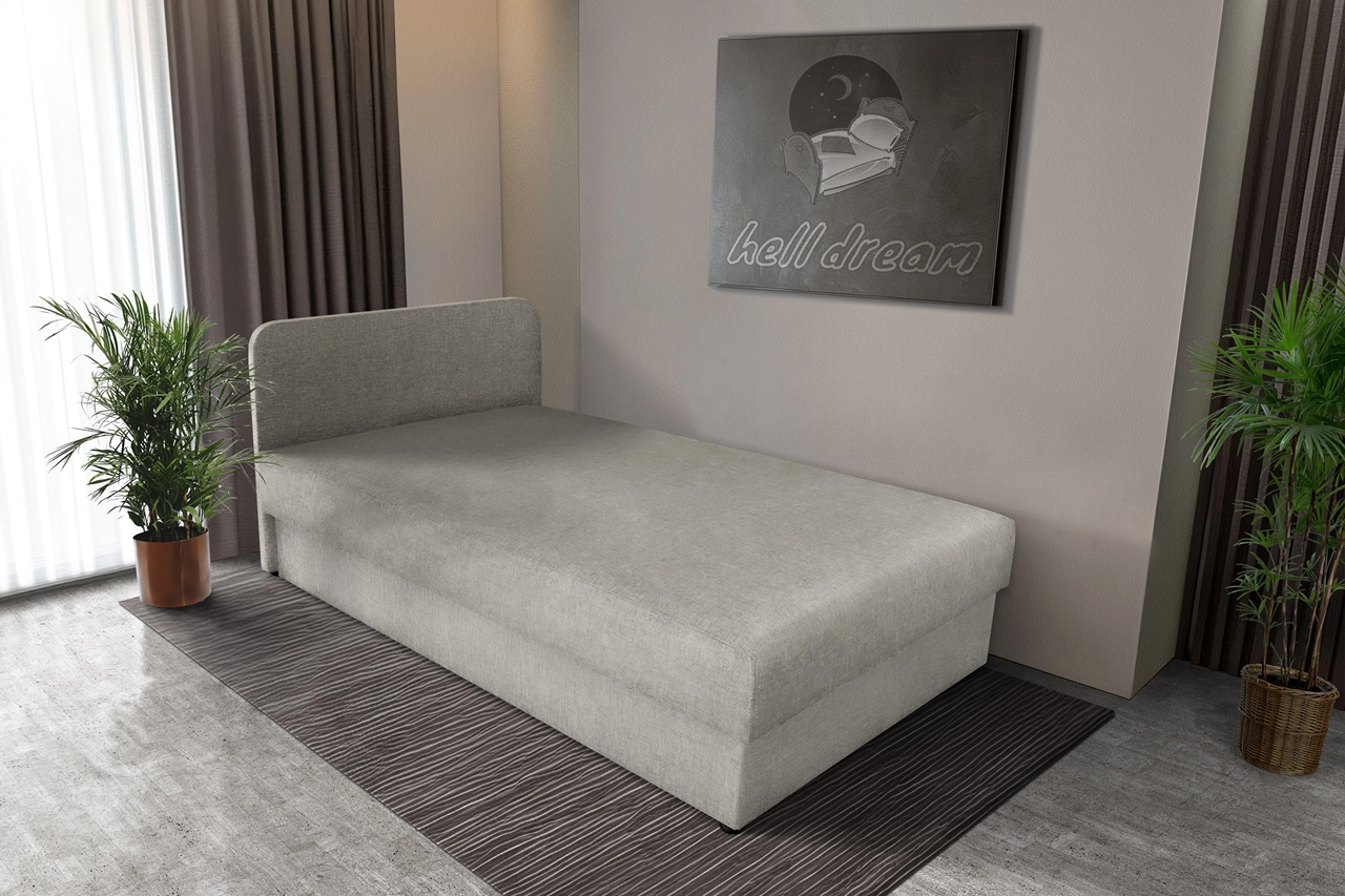 Zoé hagyományos ágyneműtartós heverő ezüst serlegszürke