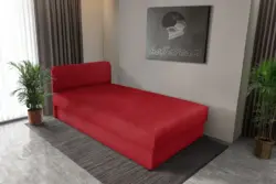 Zoé hagyományos ágyneműtartós heverő japán karminvörös