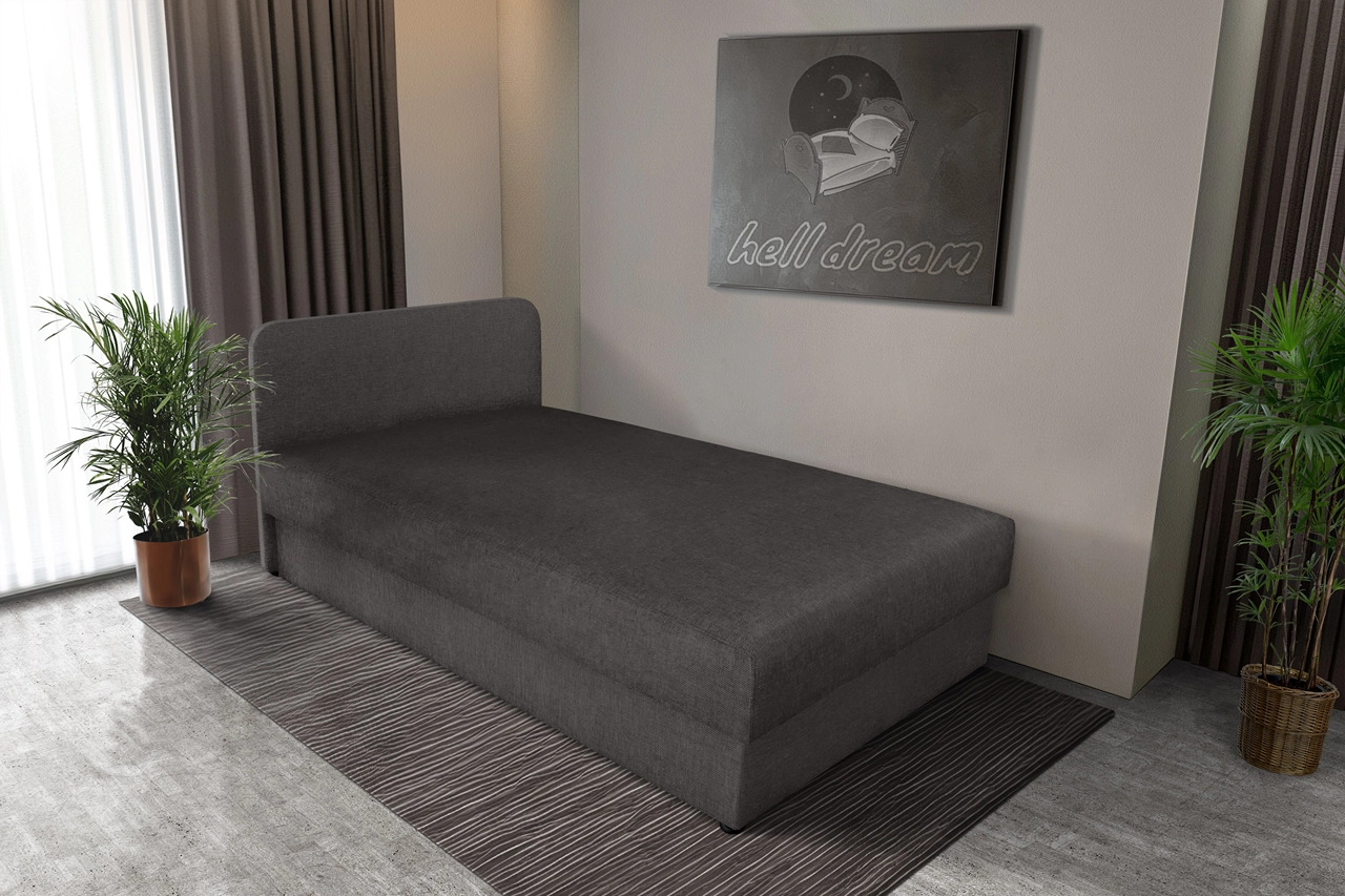 Zoé hagyományos ágyneműtartós heverő kvarcszürke