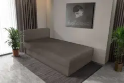 Zoé hagyományos ágyneműtartós heverő mély földszürke