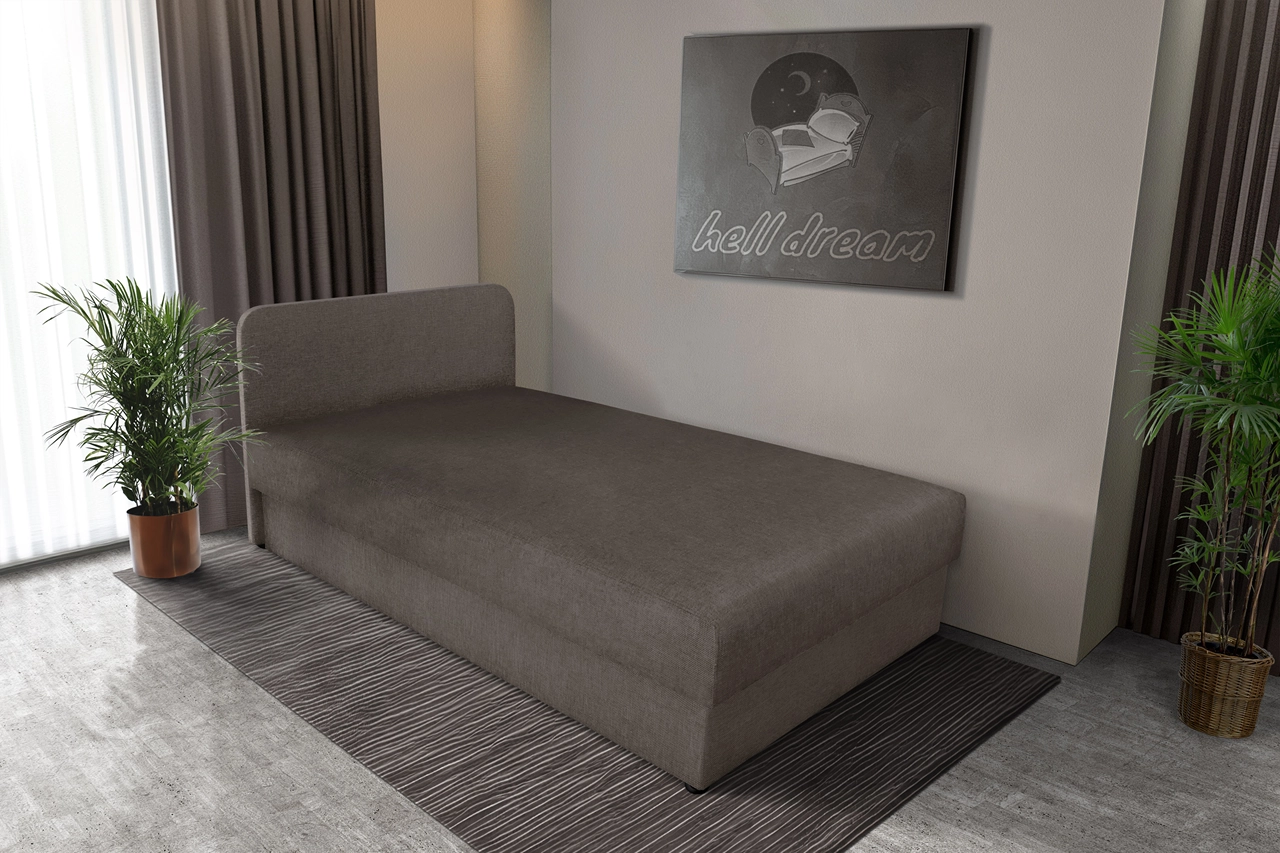 Zoé hagyományos ágyneműtartós heverő mély földszürke Zoé hagyományos ágyneműtartós heverő mély földszürke