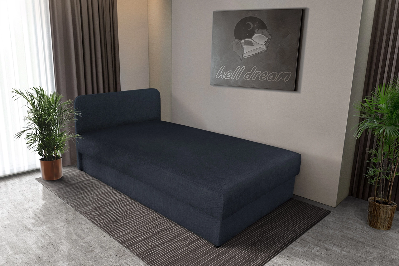 Zoé hagyományos ágyneműtartós heverő ónix