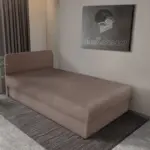 Zoé hagyományos ágyneműtartós heverő pasztell taupe