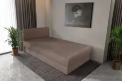 Zoé hagyományos ágyneműtartós heverő pasztell taupe