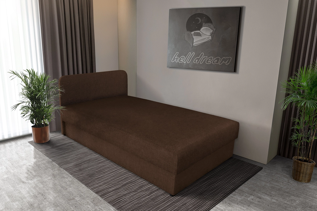 Zoé hagyományos ágyneműtartós heverő sötét mahagóni