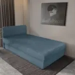 Zoé hagyományos ágyneműtartós heverő szürkés kadét