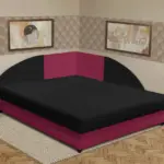 Zsanett saroktámlás franciaágy szeder és fekete szövet