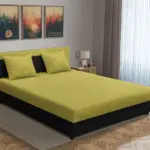 Zsóka franciaágy fekete és őszi levélzöld szövet