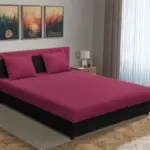 Zsóka franciaágy fekete és szeder szövet