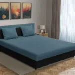 Zsóka franciaágy fekete és szürkés kadét szövet