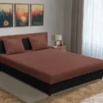 Zsóka franciaágy fekete és toszkán vörös szövet