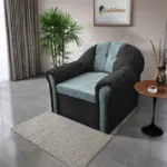 Alíz 1-es fotel bivalyfekete és csukaszürke