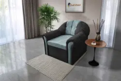 Alíz 1-es fotel bivalyfekete és csukaszürke