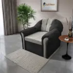 Alíz 1-es fotel bivalyfekete és ónszürke