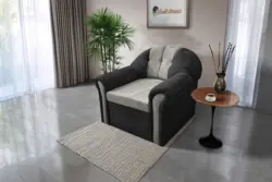 Alíz 1-es fotel bivalyfekete és ónszürke